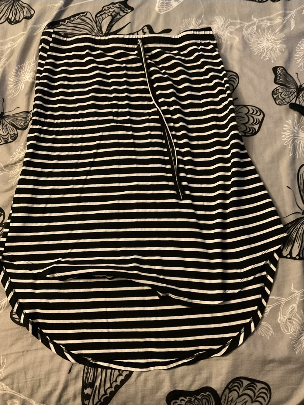 Black and White Striped Women’s Skirt